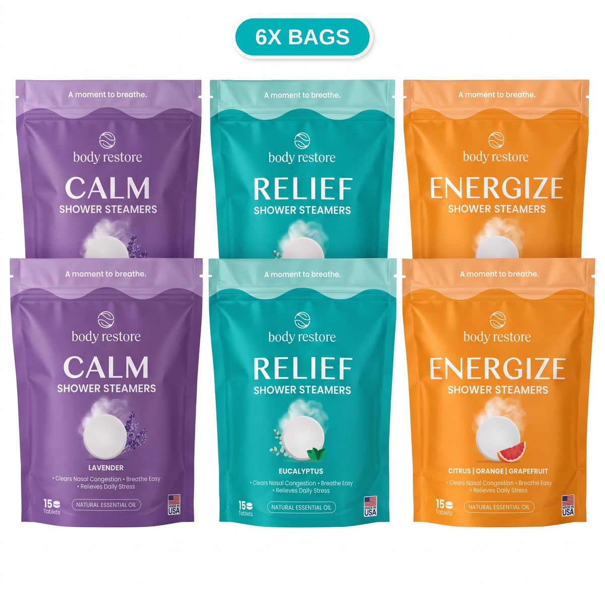 Shower Steamers Bundle (6 Bags)