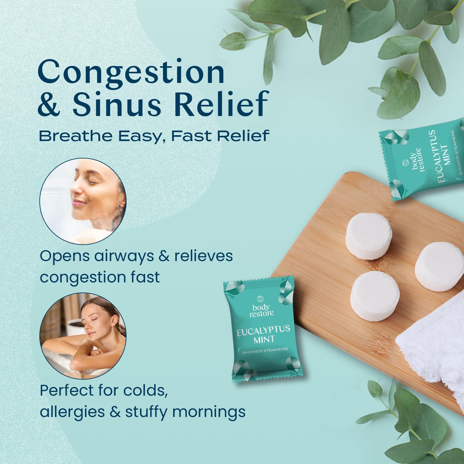 Congestion + Muscle Recovery Shower Steamers
