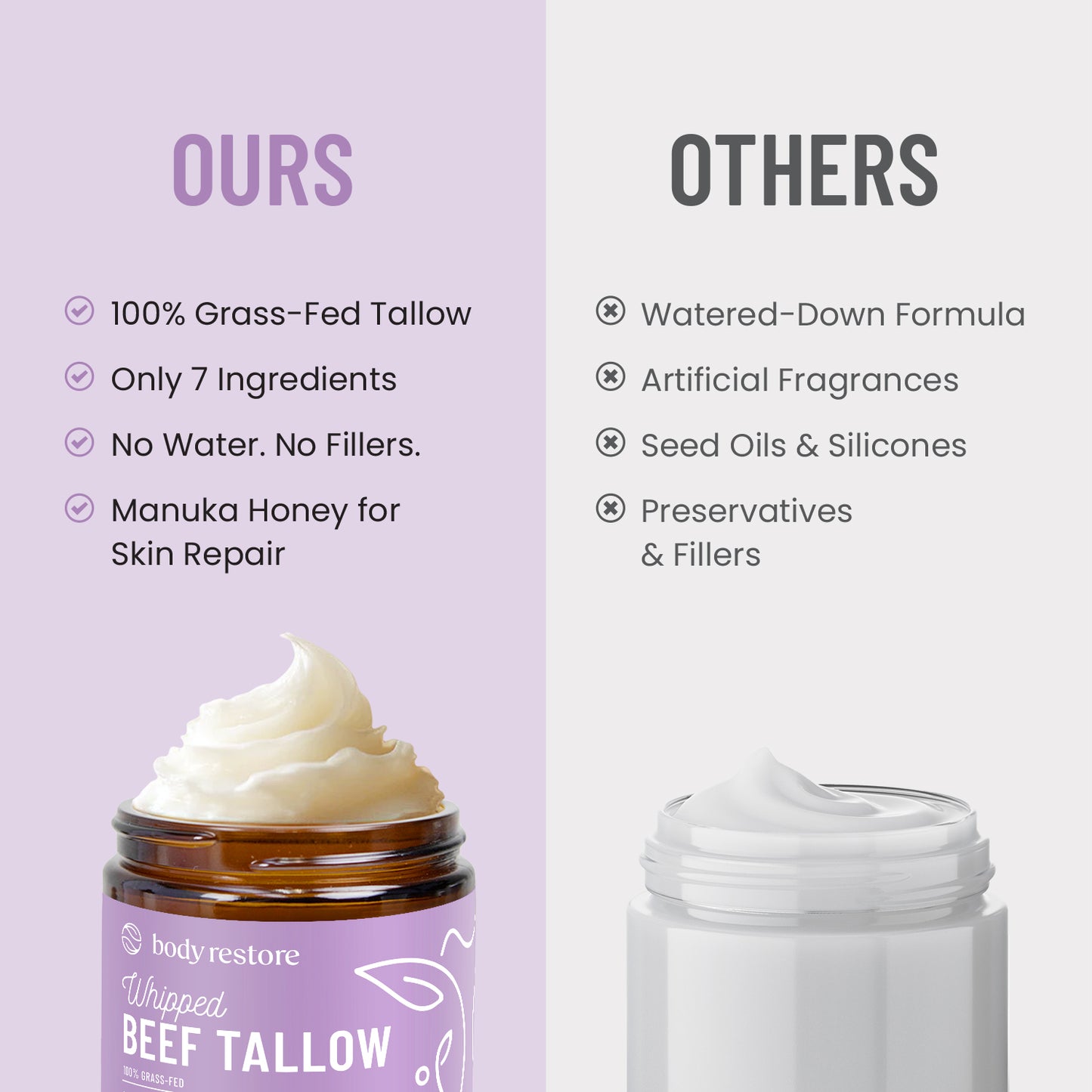 Whipped Beef Tallow Balm - Lavender
