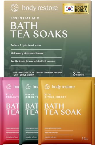 Body Restore Bath Tea Soaks Birthday Gift for Women & Men - Variety 3 Pack