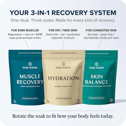 Body Restore Bath Tea Soaks Birthday Gift for Women & Men - Variety 3 Pack