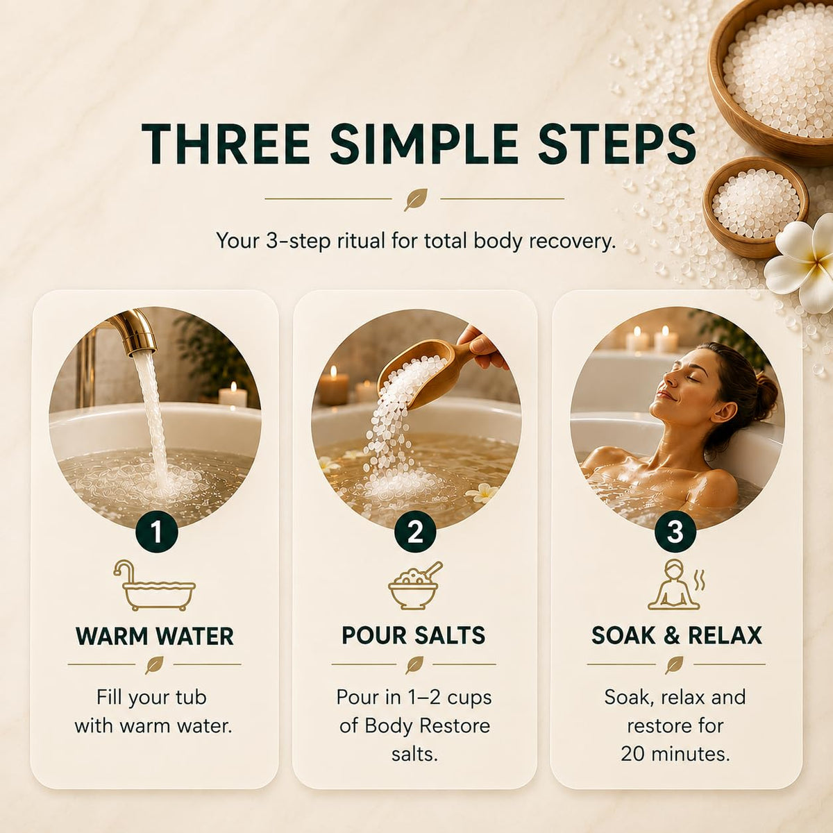 Body Restore Bath Tea Soaks Birthday Gift for Women & Men - Variety 3 Pack