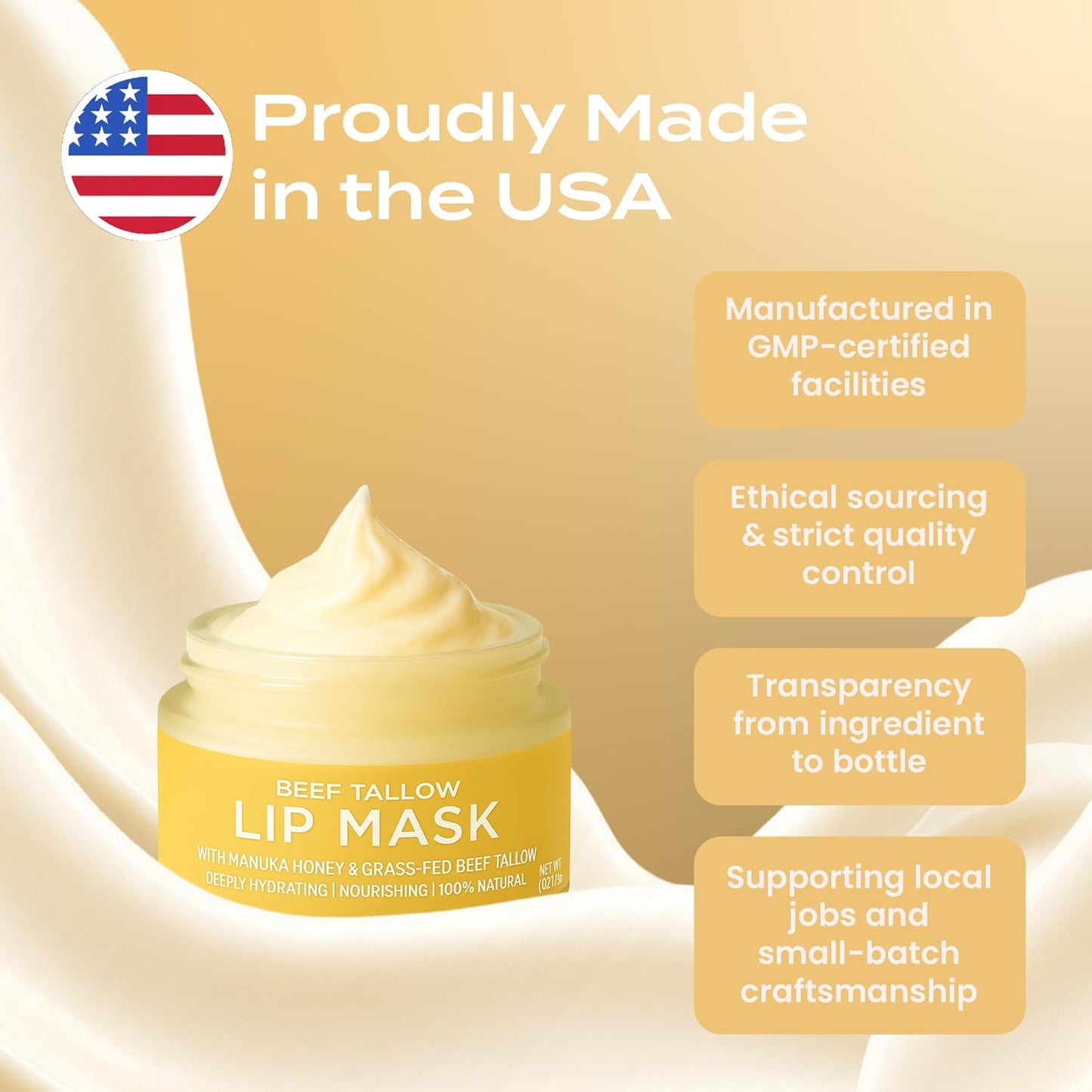 Vanilla Beef Tallow Lip Mask