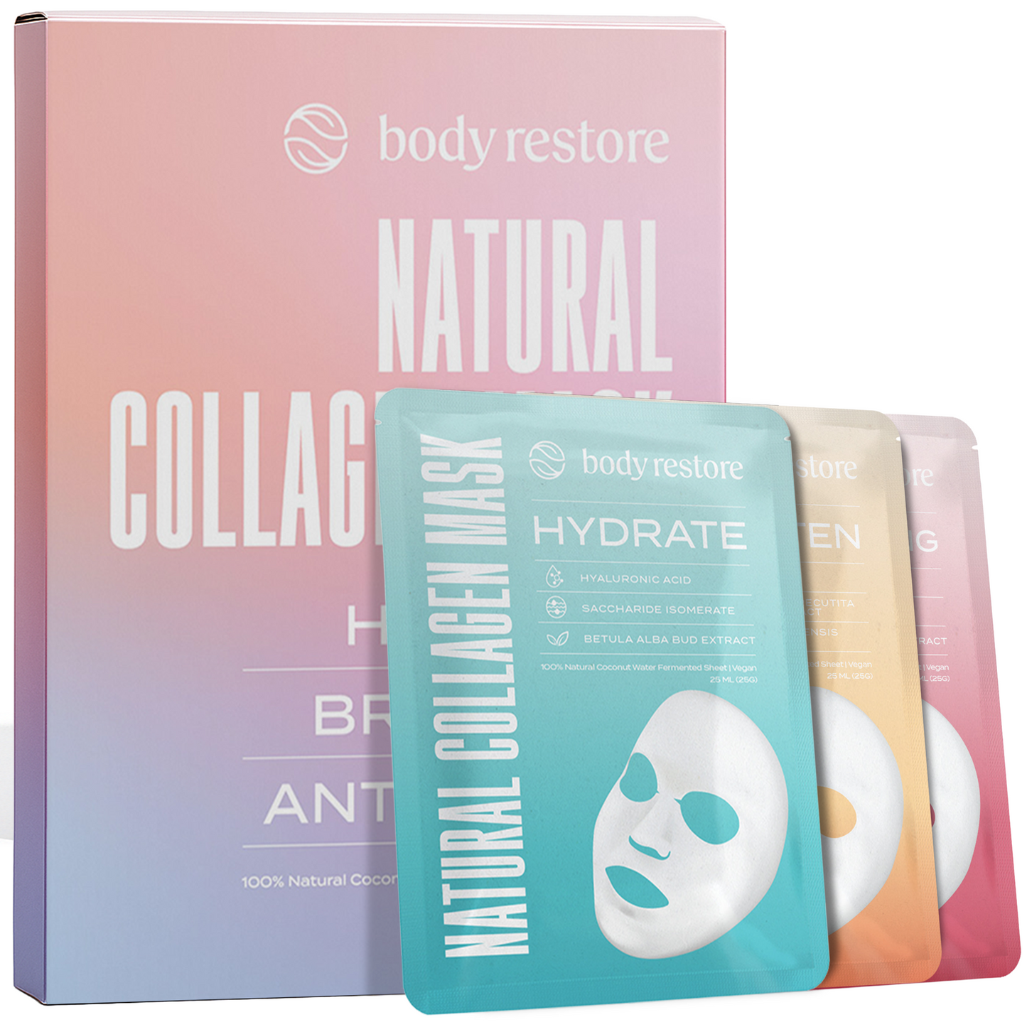 Natural Collagen Mask - Variety Pack (12 Pack)