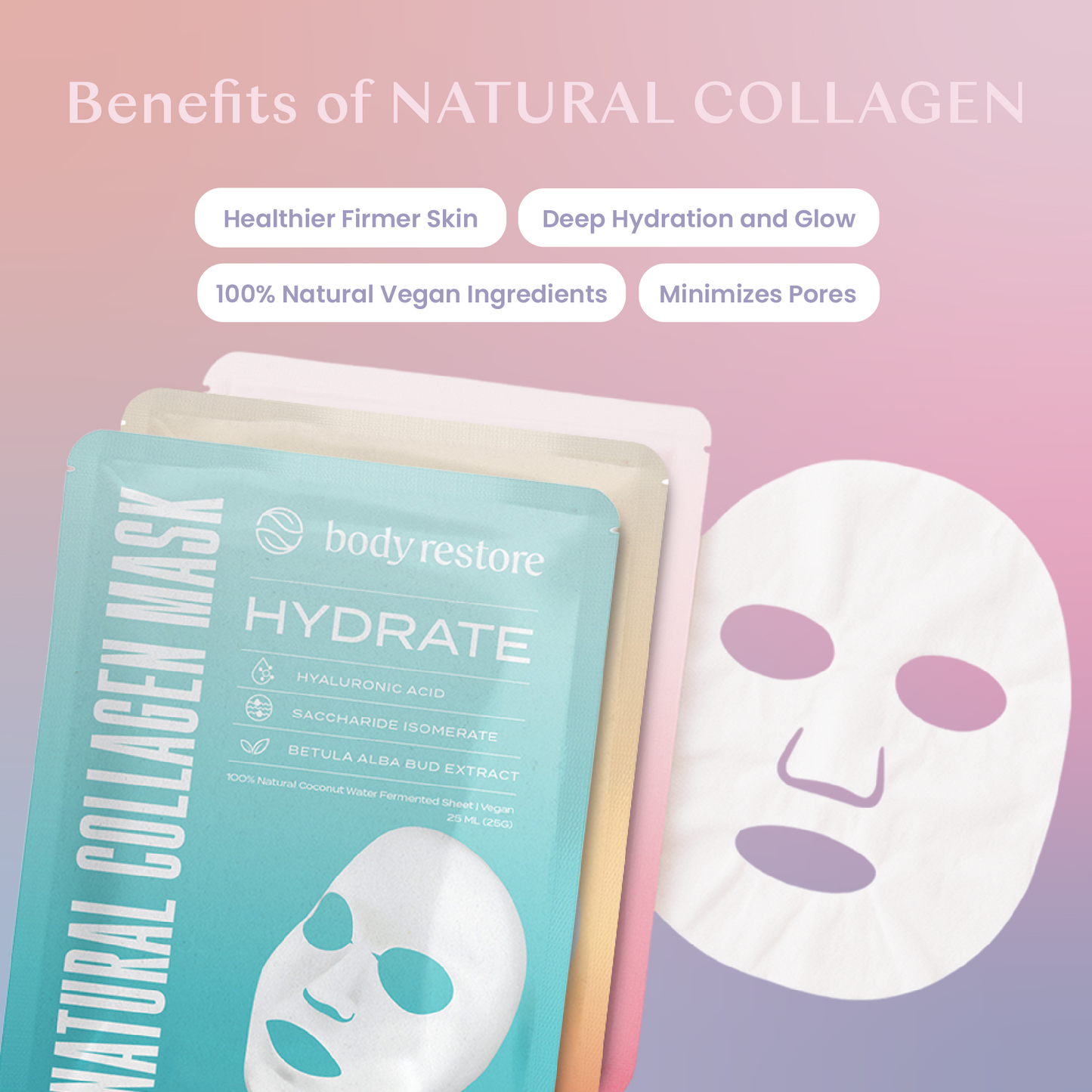 Natural Collagen Mask - Variety Pack (12 Pack)