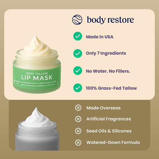 Beef Tallow Lip Mask