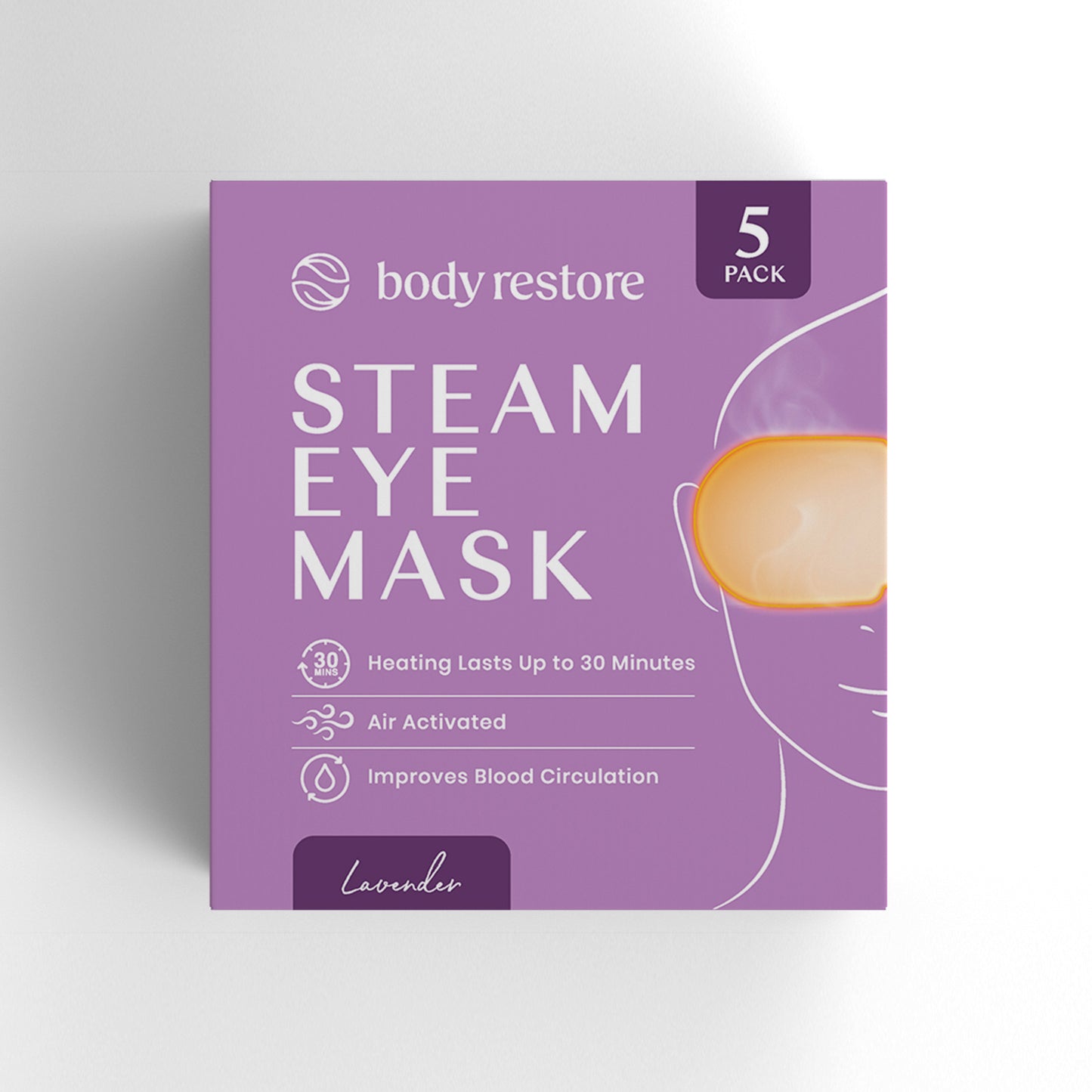 Lavender Steam Eye Mask (5 pack) - Retail