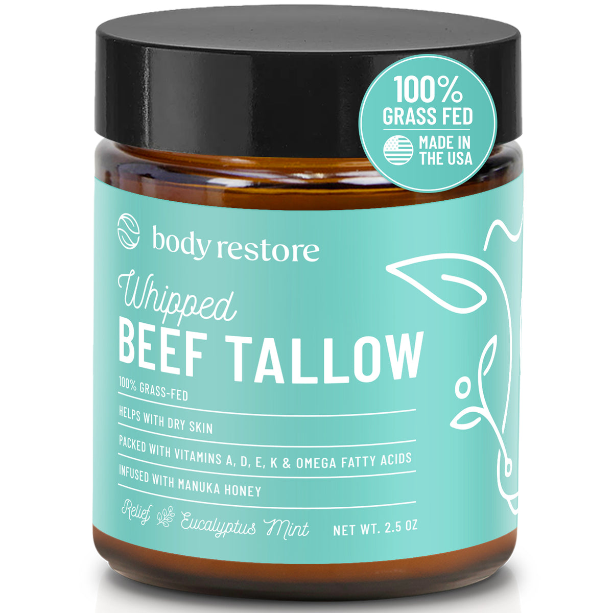 Whipped Beef Tallow Balm - Eucalyptus