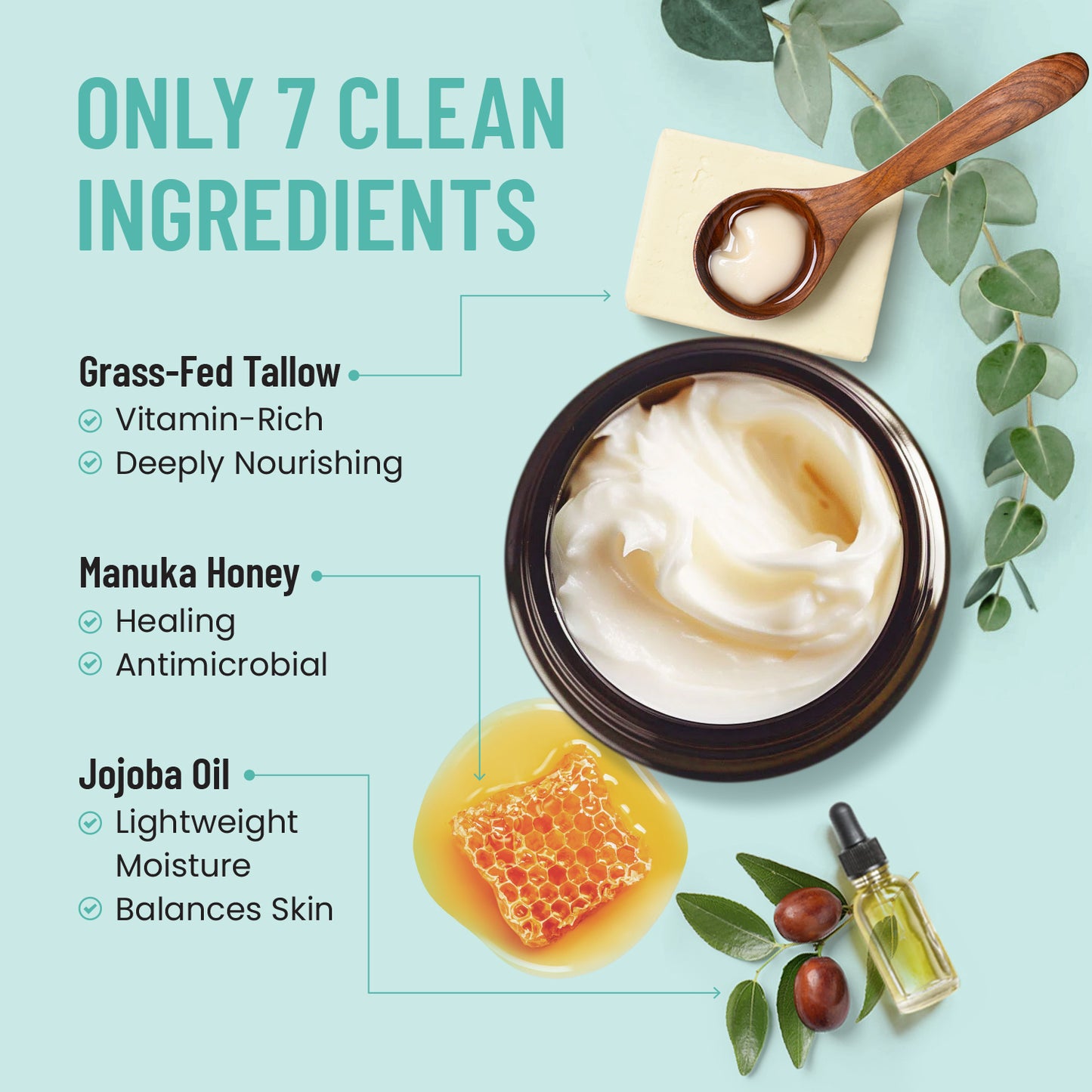 Whipped Beef Tallow Balm - Eucalyptus